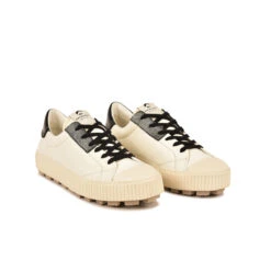 Pataugas ARAN/MIX F4H OFFWHITE/NOIR 9 Pataugas ARAN/MIX F4H OFFWHITE/NOIR -Pataugas 628206 979 BASKET FEMME ARAN MIX F4H OFFWHITE NOIR 4