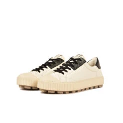 Pataugas ARAN/MIX F4H OFFWHITE/NOIR 10 Pataugas ARAN/MIX F4H OFFWHITE/NOIR -Pataugas 628206 979 BASKET FEMME ARAN MIX F4H OFFWHITE NOIR 5